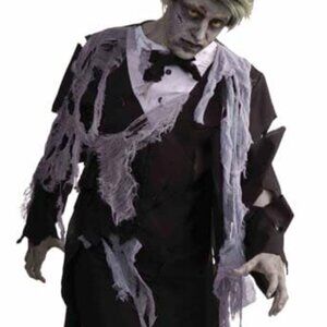 Forum Novelties Zombie Formal Tuxedo Top Halloween Costume One Size